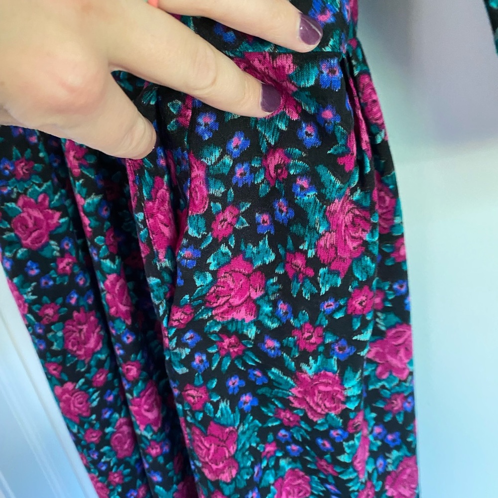 SOLD Vintage Pioneer Style Floral Long Sleeve Dress - Picture 6 of 16